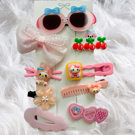 Cartoon Hair Clips Set