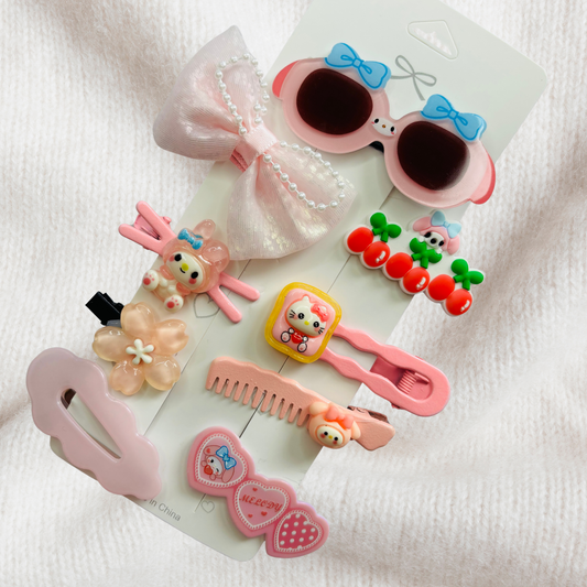 Cartoon Hair Clips Set
