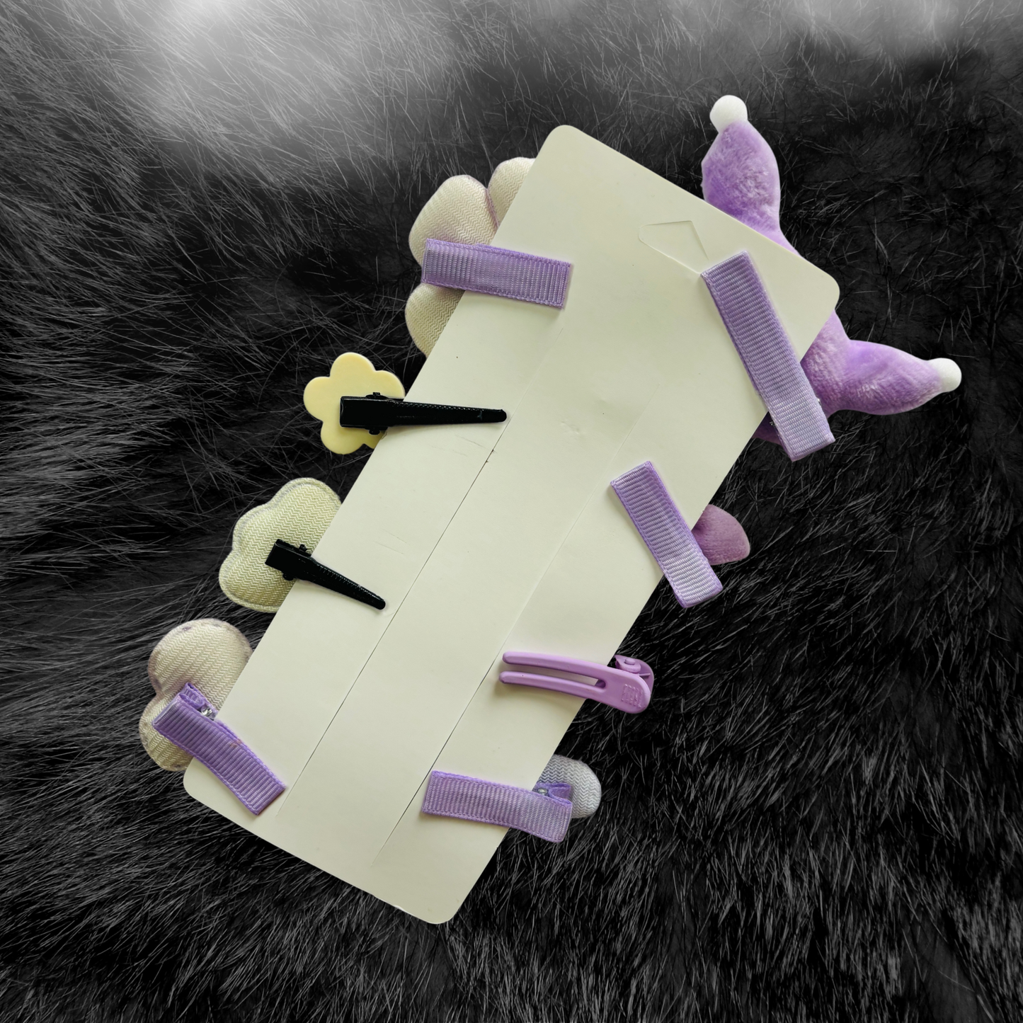 Plush Flower Clip Set