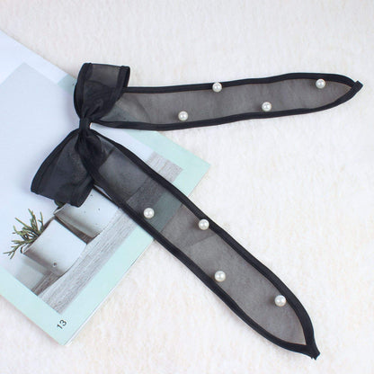 Chic Pearl Ribbon Bow
